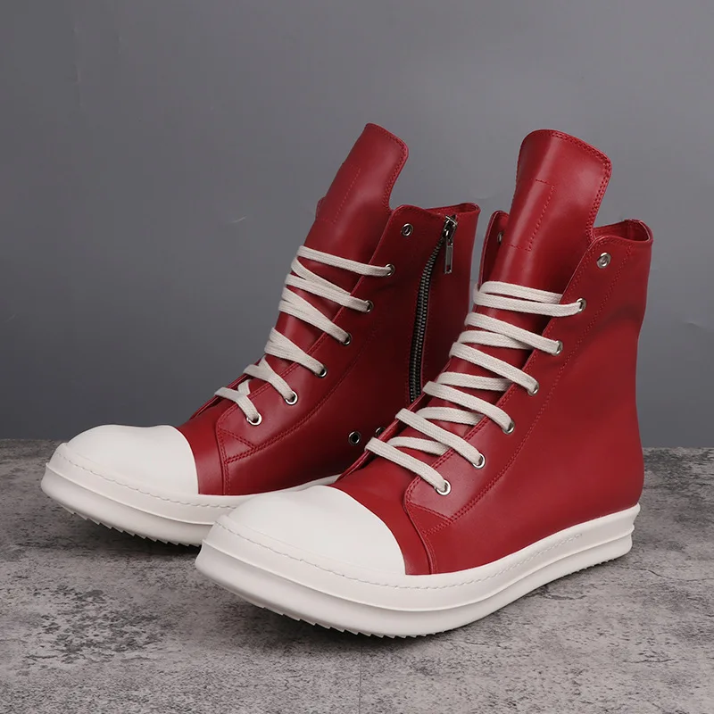 

Straight Boot Autumn Winter New Style Mixed Colors Upper Elevated Sole Zipper Design Neutral Shoes Youth Vitality Boots Ankle