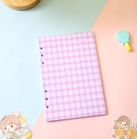 Kawaii Kraft Binder Notebook Refill with Planner Pages