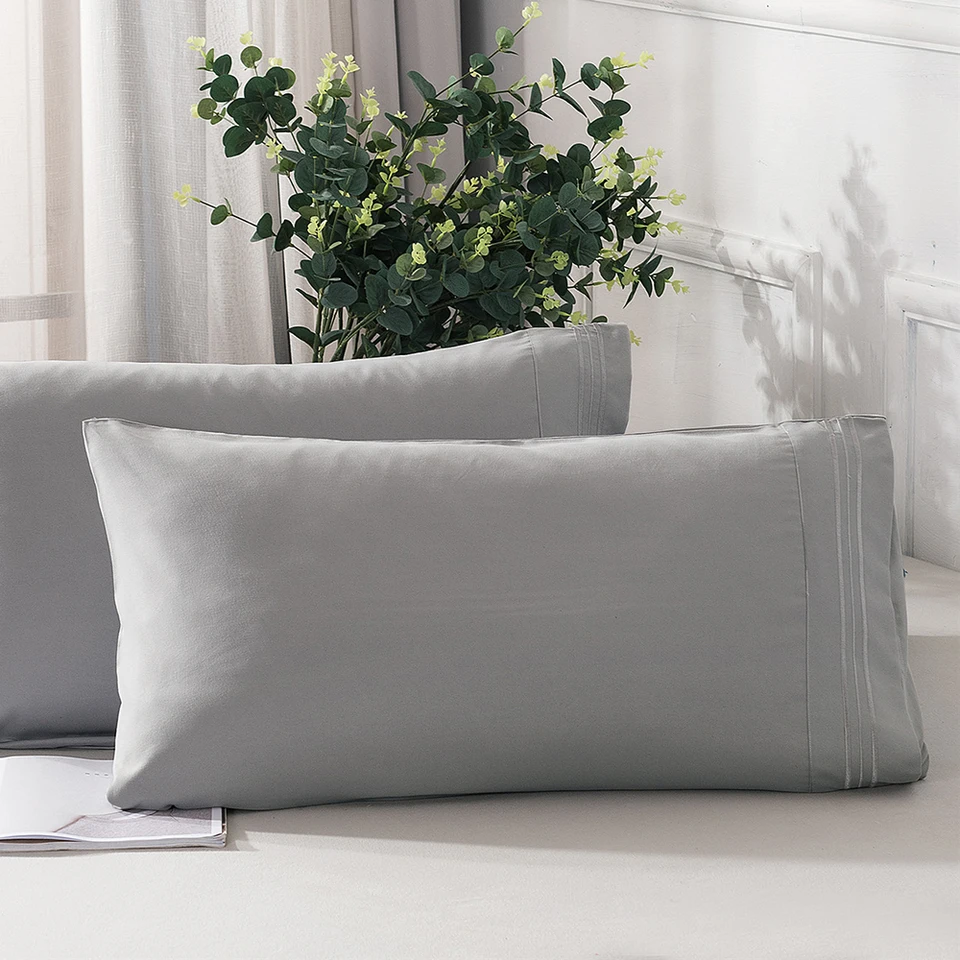Joybees London Textile Solutions - Confezione Da 4 Federe Viola 50x75 Cm - 100% Microfibra Spazzolata Morbida, Ipoallergeniche, Chiusura A Busta