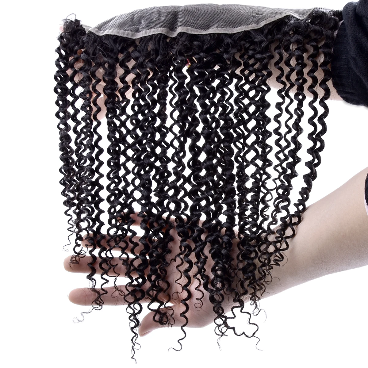 Kinky Curly 13x4 Lace Frontal Brazilian Curly 13x4 Lace Front Human Hair Kinky Frontal Pre Plucked Transparent