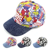 MINISO Disney Anime Spiderman Children Hat Mickey Mouse Baseball Cap Marvel Baby Girls Boys Hip Hop Cartoon Hat Kids Sun Hats 1