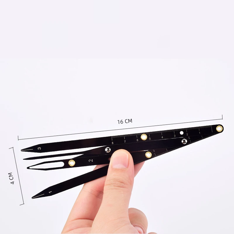 3 Colors Stainless Steel Golden Ratio CALIPERS Microblading Permanent Makeup Eyebrow Measure Tool Mean Golden Eyebrow DIVIDER