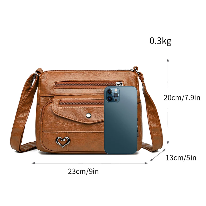 New Simple Leisure Women Messenger Bag Vintage Lightweight Large Capacity Female Shoulder Bag Crossbody For Commute Outings
