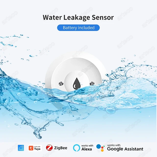 TUYA Zigbee Water Leak Detector Water Flood Sensor Smart Life APP Remote Monitoring Flood Alarm Overflow Security Protection 3
