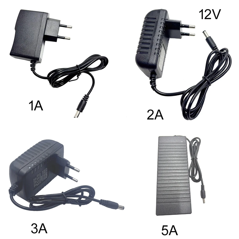 AC 100 V-240 V ถึง DC 12V หม้อแปลงไฟฟ้า 1A 2A 3A แหล่งจ่ายไฟอิเล็กทรอนิกส์อะแดปเตอร์แปลง LED Driver สําหรับแถบ LED light 1