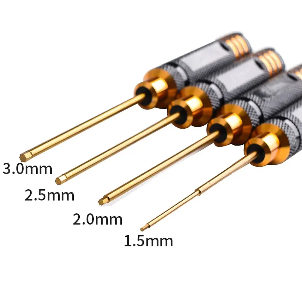 Kit Tournevis Hexagonaux 4 Pièces 1.5-3mm pour Hélicoptère RC