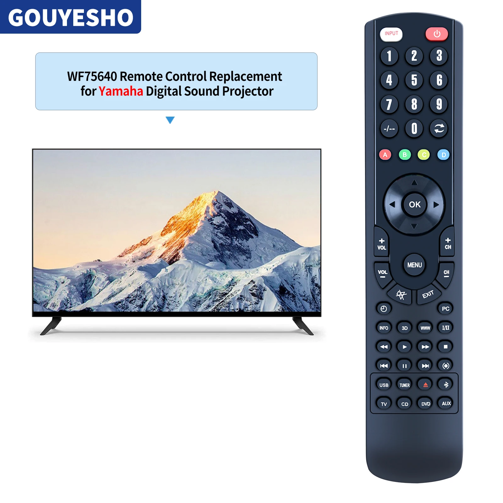 ヤマハ YSP-800 リモコン ホームシアター 新品 ヤマハ サウンドバー YSP-800 YSP1000 用リモコン WF72980