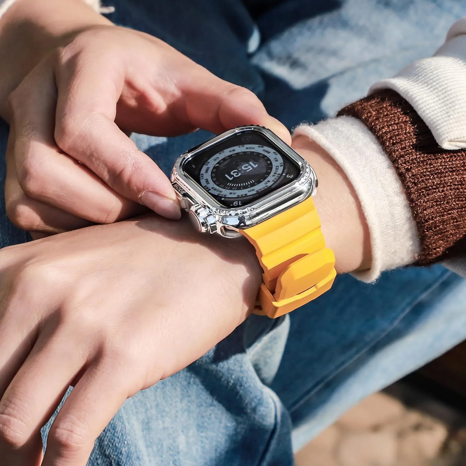 عالية الجودة درب سيليكون الفرقة ل أبل الترا 2/3 49...