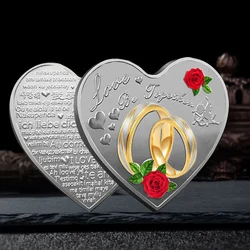 Heart - Shaped I Love You Gold - Plated Collectible Coin Souvenir (2)