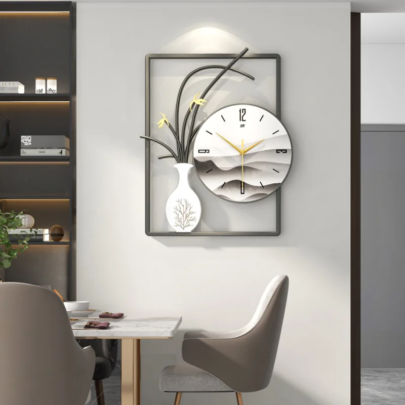 

Настенные часы в китайском стиле, роскошные современные минималистичные креативные настольные настенные украшения для гостиной с Красной сеткой