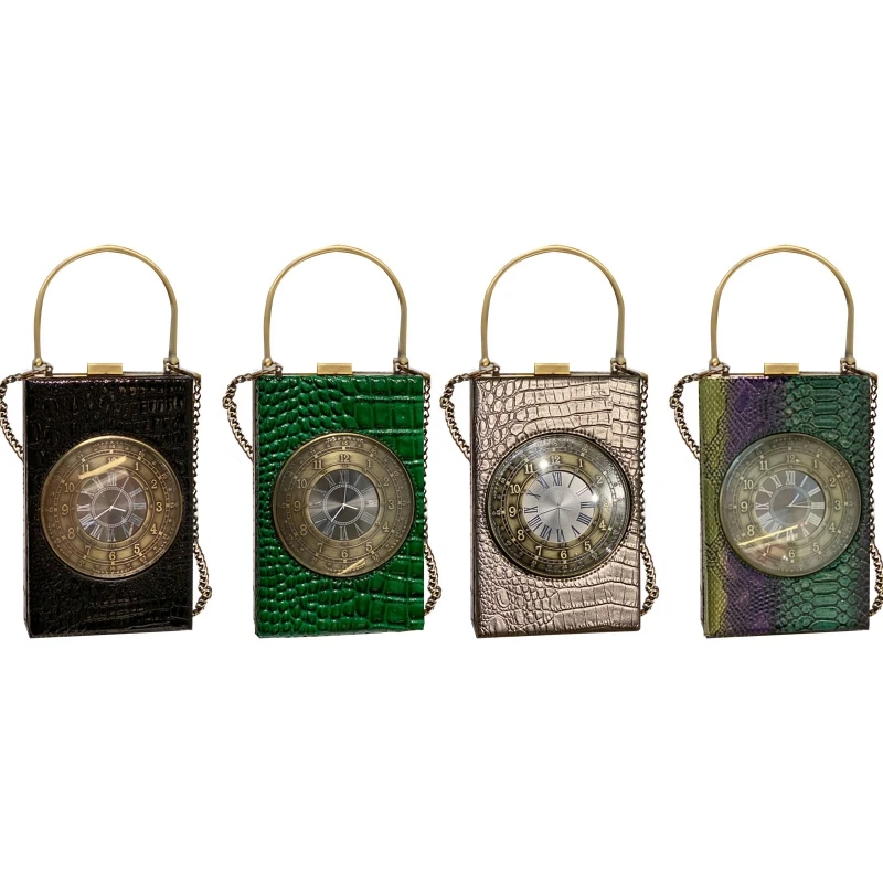 

Женская сумка на цепочке, шикарные настоящие рабочие сумки с часами, женская маленькая сумка-кошелек, сумки через плечо из кожи,