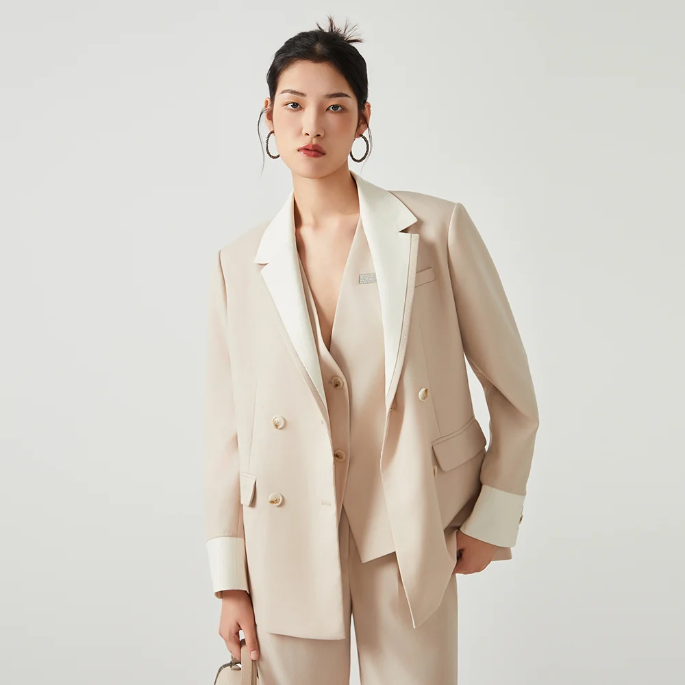 Women Blazer Coat K2547W Luxury womens Clothing Australian Wool Women's business suits autumn casual Blazer