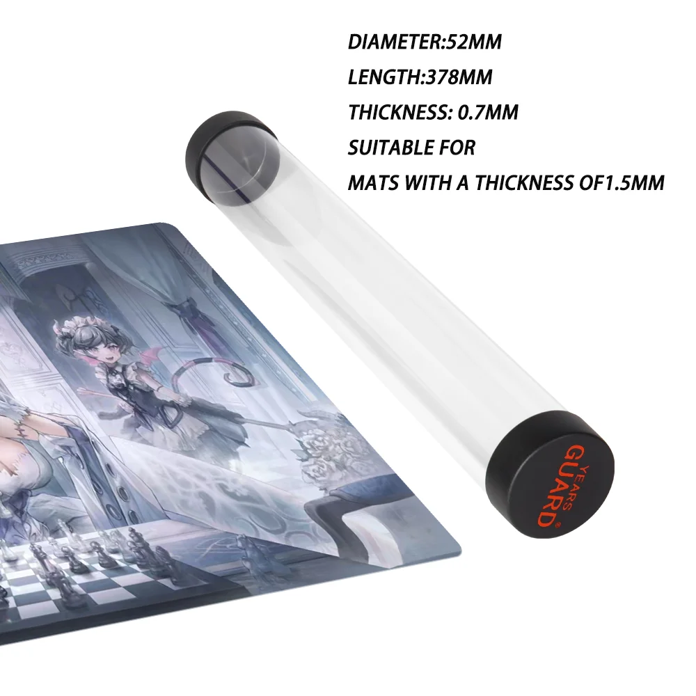 Cylindrical/Prism-Shaped Playmat Tube for MGT YGO DTCG Playmat Will Not Roll off Surface Games Pad Canister board games