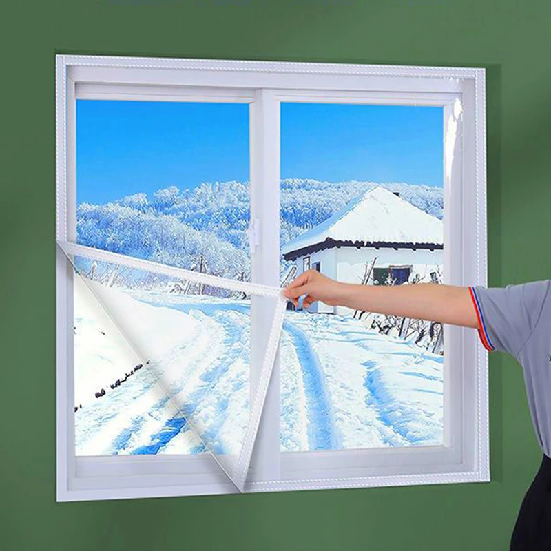 Window Insulation Film Winter Indoor Windproof Warm Selfadhesive For Energy Saving Crystal