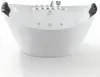 59 Inch Freestanding Whirlpool Bathtub with Hydromassage Adjustable Water Jets Luxury Acrylic Massage SPA Soaking Bath Tub 1