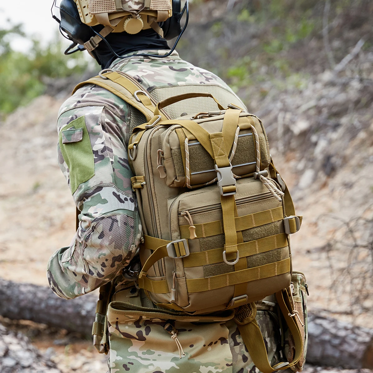 One-Shoulder Messenger Bag Outdoor Sports Camouflage Large Chest Bag Saddle Bag Multifunctional Waterproof Tactical Bag