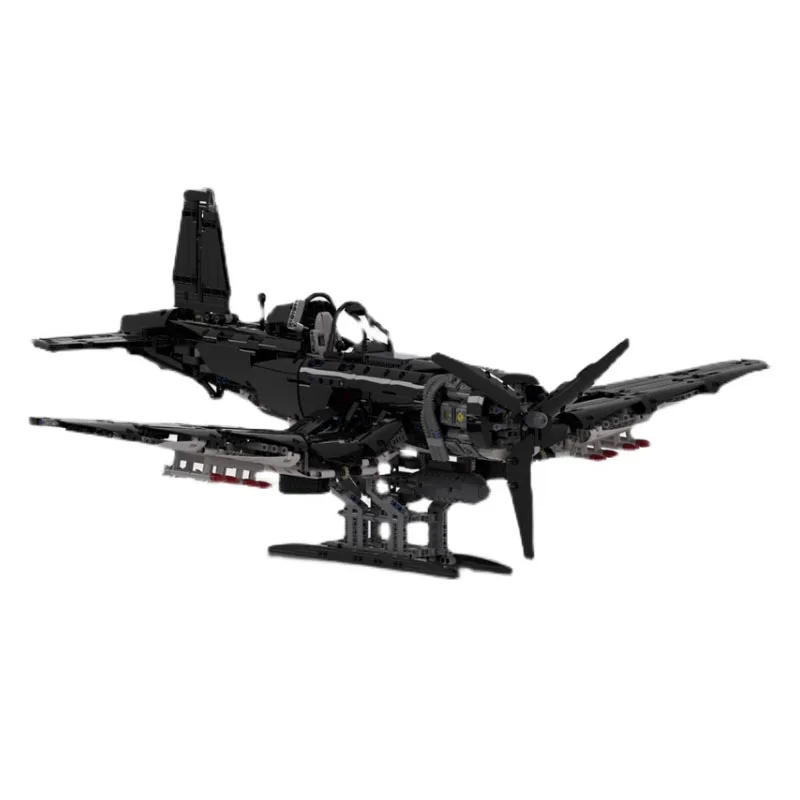 MOC-29318 전투기 제트 항공기 접합 블록 모델, 어린이 및 소년 퍼즐 교육, 생일 크리스마스 장난감 선물, 2418 개