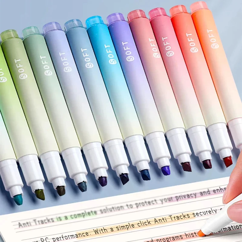 Colored Eye Highlighters with 4mm Wide Tip Suitable for School Student Ledger Marking Drawing Doodling 12 Pcs highlighter marker,highlighter pen,art marker,marker pen