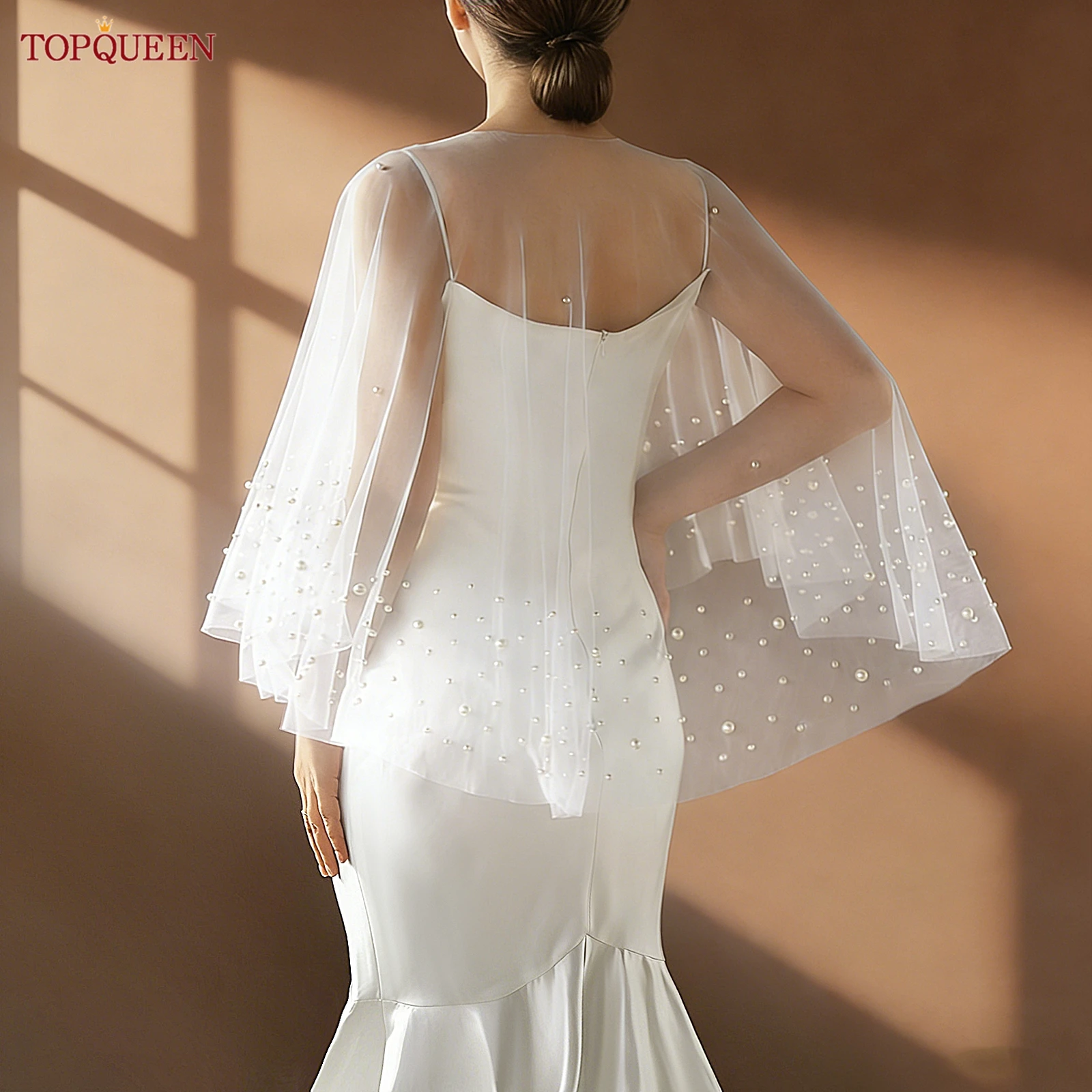 TOPQUEEN Vg27a Party Cape Women Wedding Bolero Bridal Dress Cape Bridal  Cape Bolero Shawl Wedding Diy Jacket Customizable - AliExpress 320