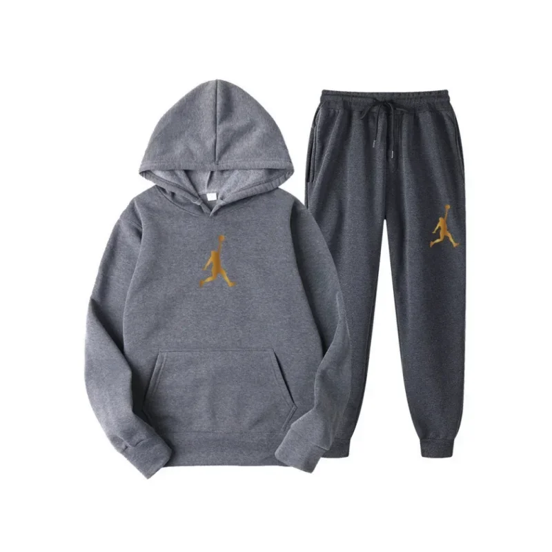 Men's Sets 2-piece Hoodies+running Pants Sport Suits Casual Men/women Sweatshirts Tracksuit Hooded Sportswear New Brand Winter