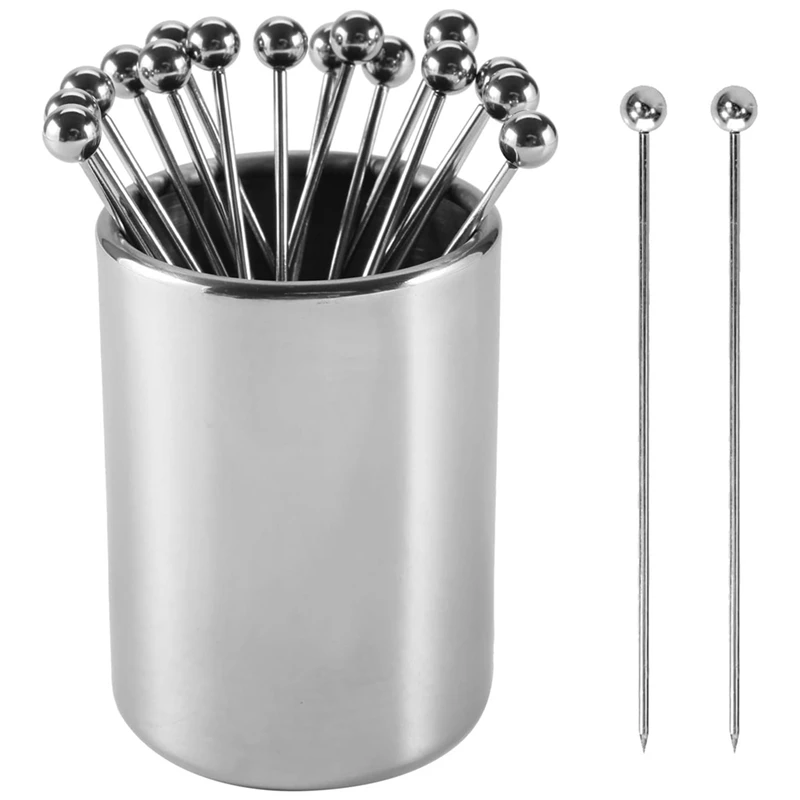 Set Di Supporti Per Cocktail In Metallo, Stuzzicadenti Da Cocktail Stuzzicadenti Decorativi Riutilizzabili In Acciaio Inossidabile Per Antipasti Facil