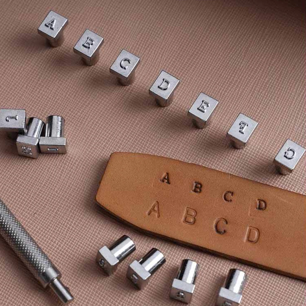 Stamp Punch Set Leather Crafting Tool 33pcs/37pcs 26 Capital Letter +10 Number Alphabet Stamping Kit number letter stamp set leather craft stamps alphabet number stamp set