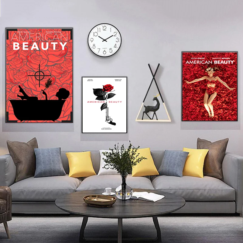 Кино американская красота настенное искусство белая фотобумага плакат картины печать гостиная домашний декор