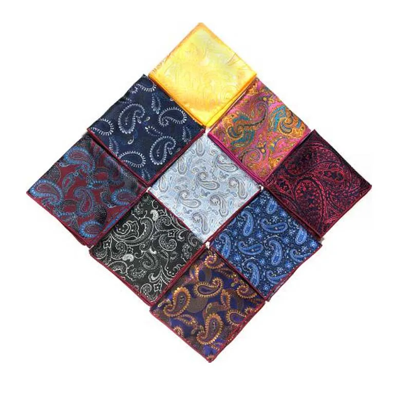 

Высококачественный квадратный носовой платок с цветком кешью для мужчин джентльменов жаккардовое карманное полотенце для нового года свадьбы вечеринки рождественского подарка