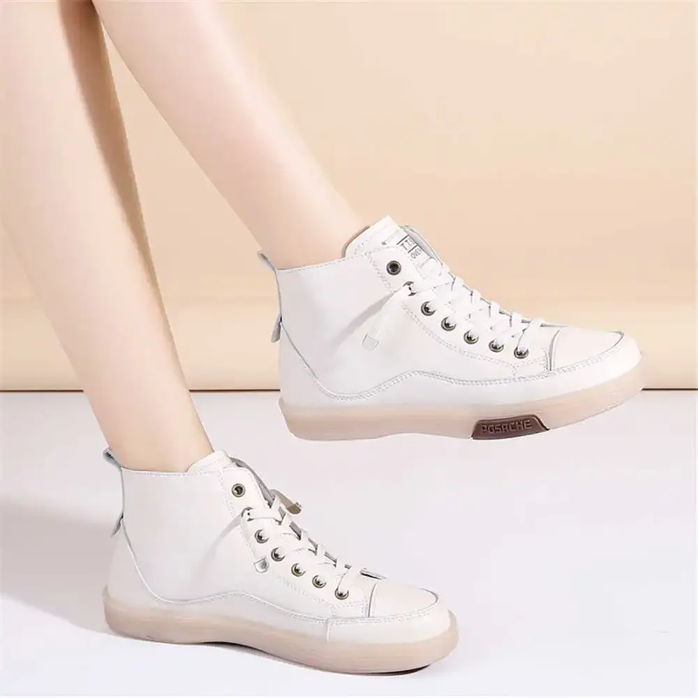 Summer Long Barrel High Top Sneakers Donna Sneakers Donna Stivali Sportivi Scarpe Flat Booty Donna Snaeaker Shose Top Grade