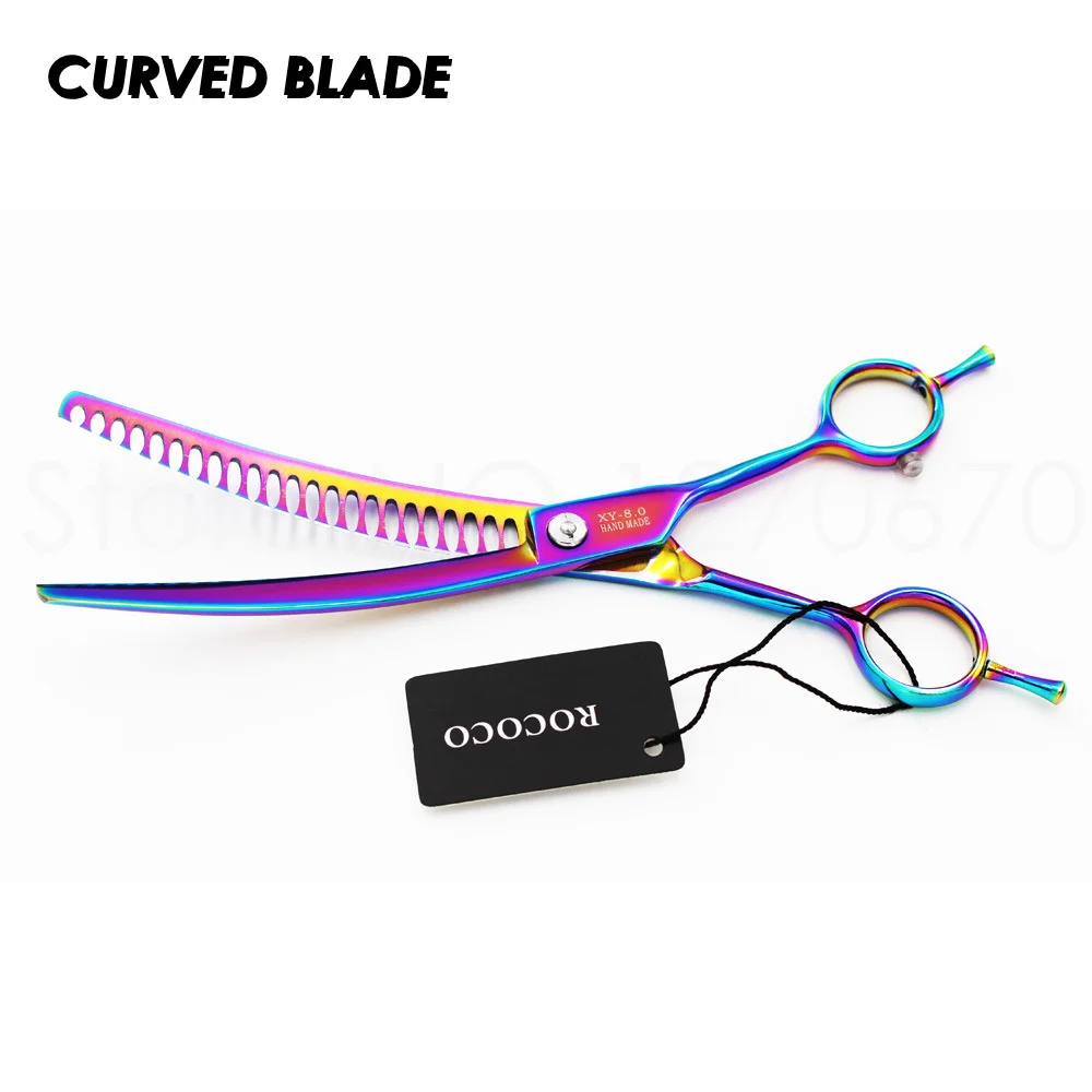 Pet Downward Curved Thinning Scissors 6.5 7 8 inch Professional Dog Shark Thinning Shears Cat Grooming Clipper Hair Cut Tools dog grooming scissors dog grooming scissors kit