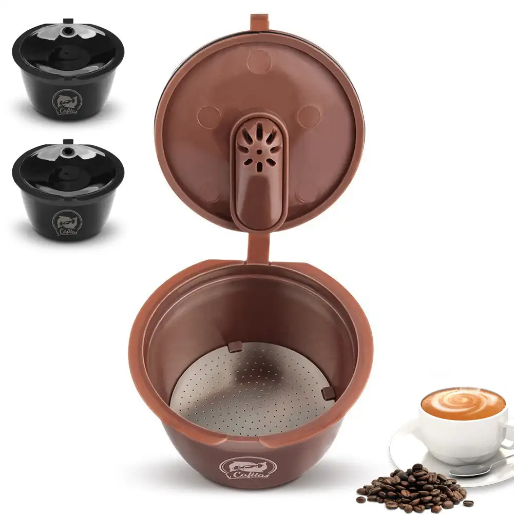 Reusable Coffee Capsules Reusable Coffee Capsule Pods for Dolce Gusto Refillable Filters Crema Espresso Capsules Cup Kitchen Tool