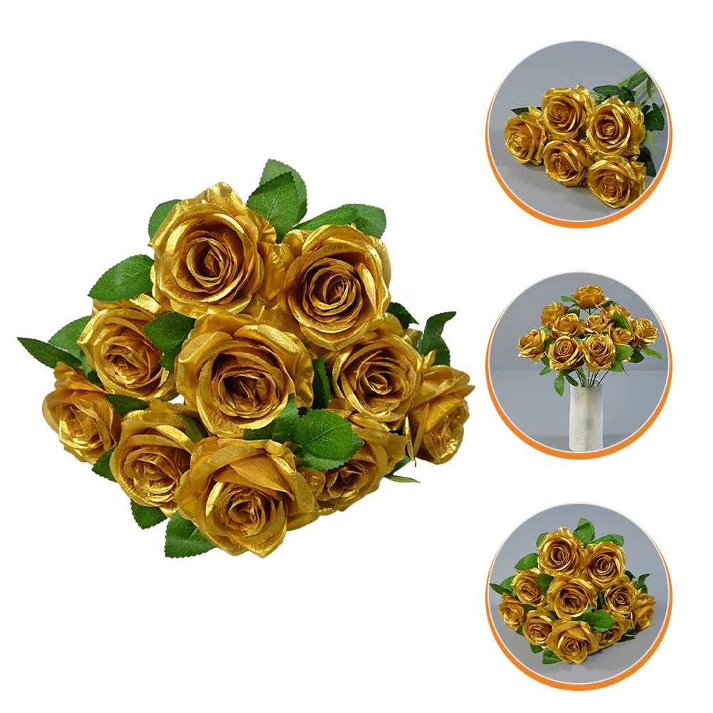 

Dining Table Centerpiece Rose Gold Flower Artificial Flowers Fall for Decoration