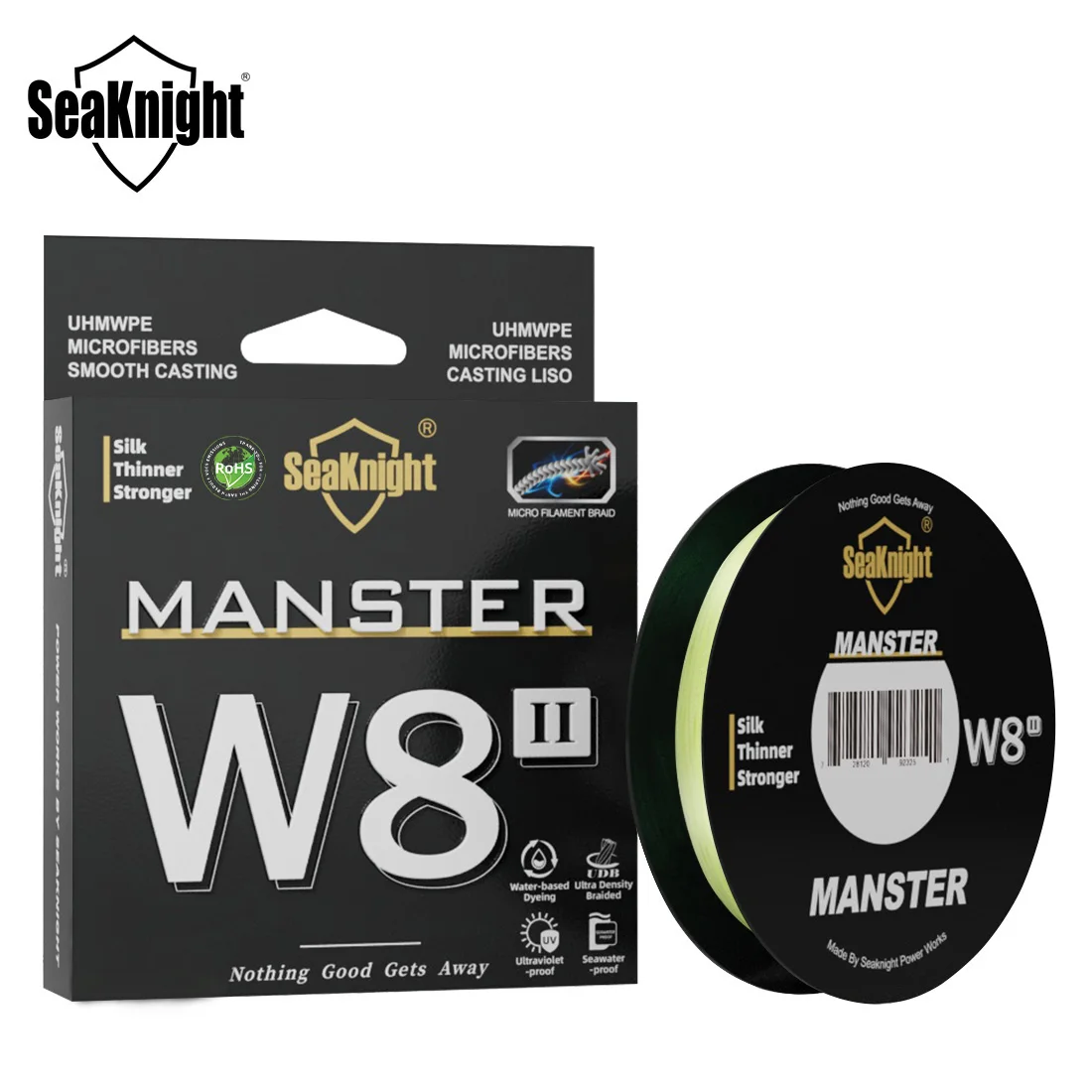 Ligne de pêche SeaKnight W8 II 8 brins technologie Wide Angle pour eau douce et mer