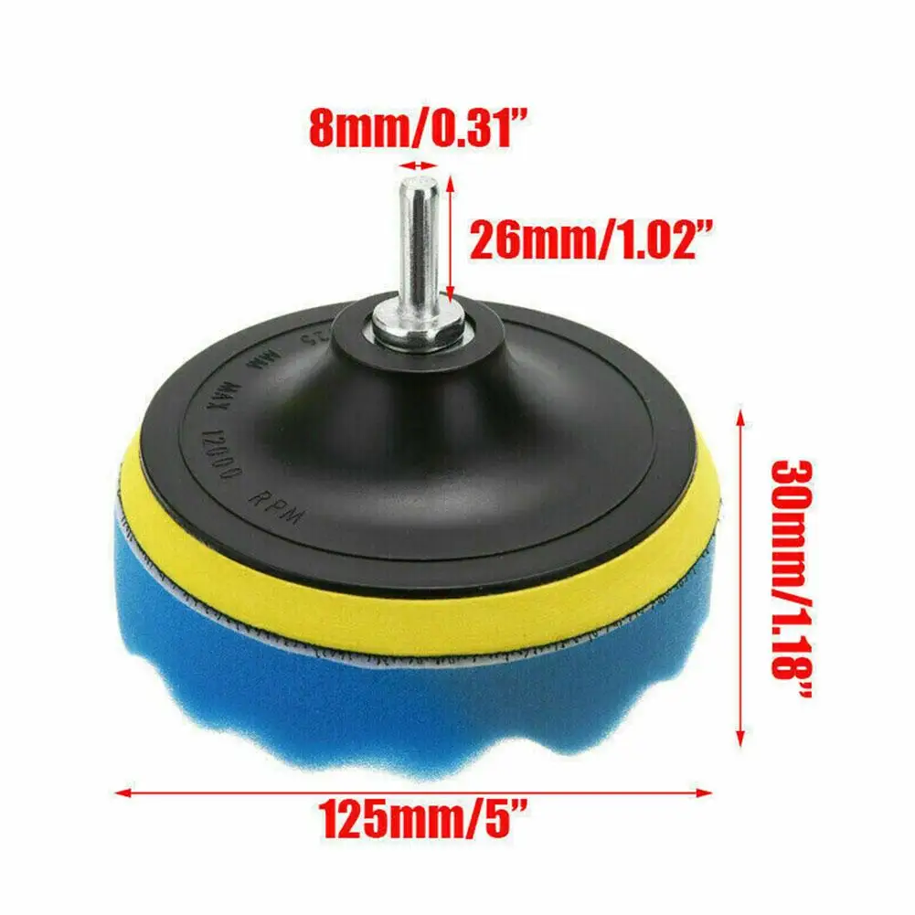 12ps Car Polishing Pads Drill Sponge Buffing Waxing Clean Buffer Pad for Drill Wheel Polisher Waxer Washing Car Gadget L2E2 car polishing pad car polisher car polish pad