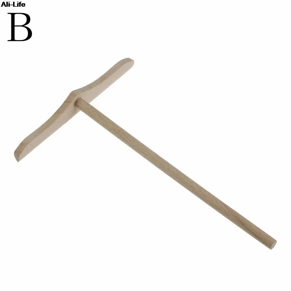 1PCS 2 Styles Wooden Pancake Spreader Crepe Tortilla Rake Batter Spreading Kitchen Utensil pancake tool