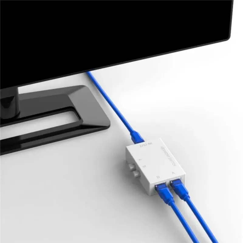 핫세일 1개 RJ45 네트워크 스위치 2포트 LAN 이더넷 네트워크 박스 스위처 RJ45 분배기 듀얼 2웨이 포트 수동 공유 스위치