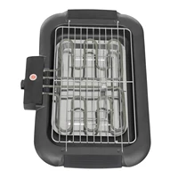 Grill électrique 2000W 6 vitesses gril de table électrique gril de barbecue de comptoir léger 2