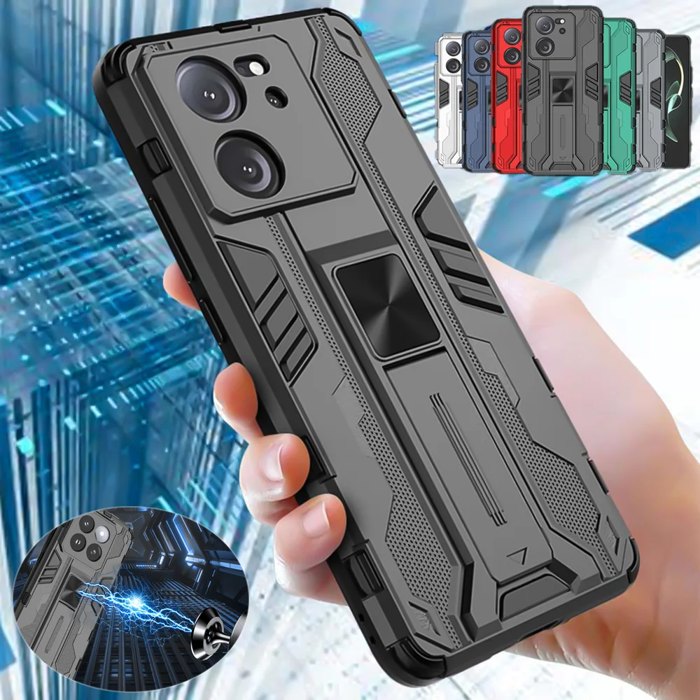 Premium Shockproof Armor Case with Magnetic Ring Stand - Enhanced Protection Phone Cover