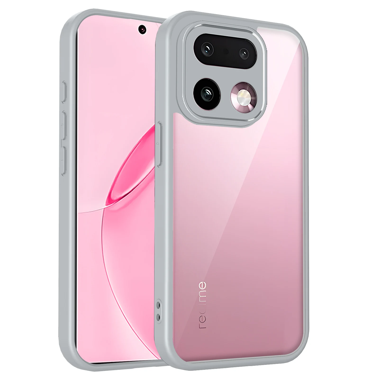 Enhanced Shockproof Silicone Bumper Clear Matte Back Cover