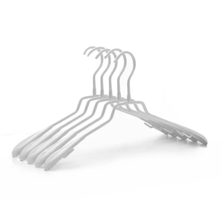 Description Picture 5 of item5-25PCS Black Home Clothes Hanger,Wide Shoulders Hangers with Non Slip Hook,Metal Dip Plastic Seamless Drying Rack for Closet