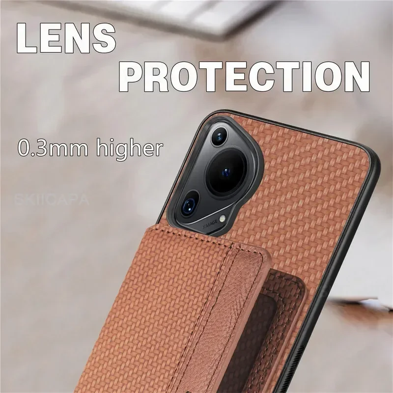 Leather Wallet Phone Case with Card Holder & Magnetic Stand