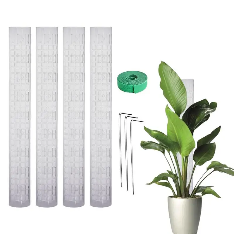 

Plant Moss Pole Retractable Plastic Plant Support Pole Stick Transparent Weather Resistant Adjustable Plant Stand For Small Moss