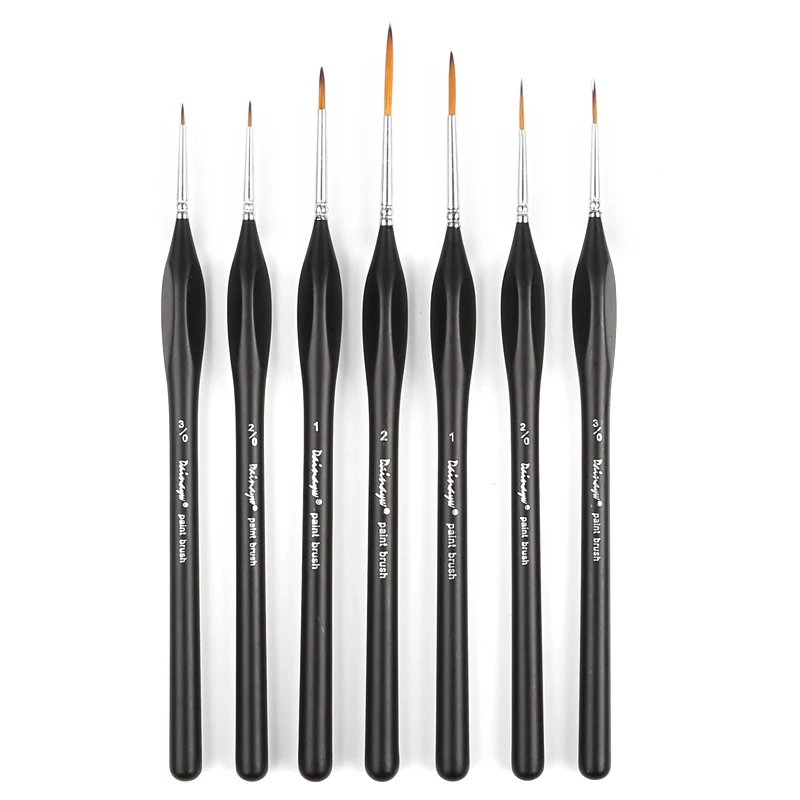 Detail Paint Brushes Set 9Pcs Miniature Brushes,Suitable For Acrylic  Painting, Oil, Watercolor, Paint By Numbers