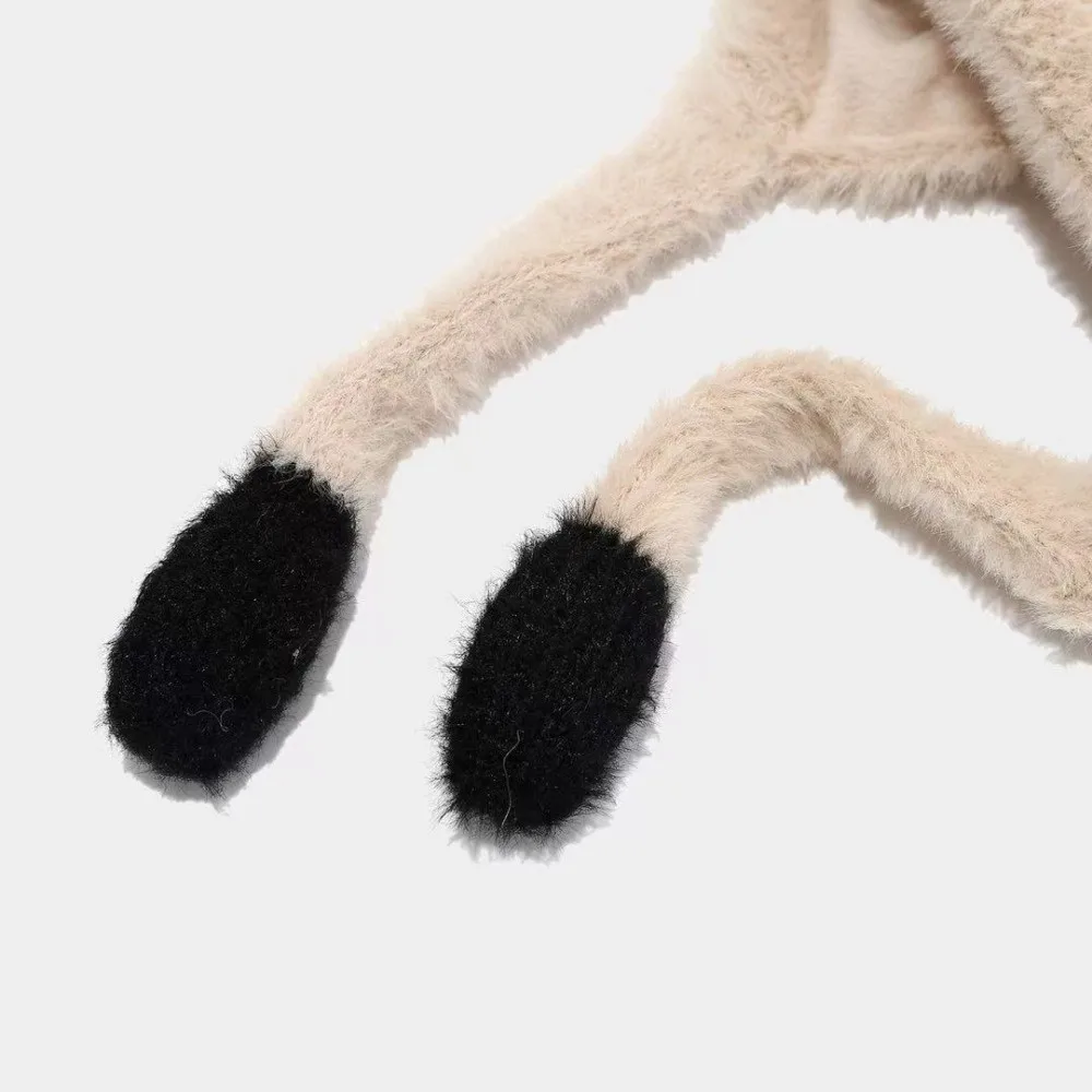 New Cute Cartoon Balaclava Hat Windproof Cold Proof Pullover Hats Warm Thickned Ear Protection Cap Children