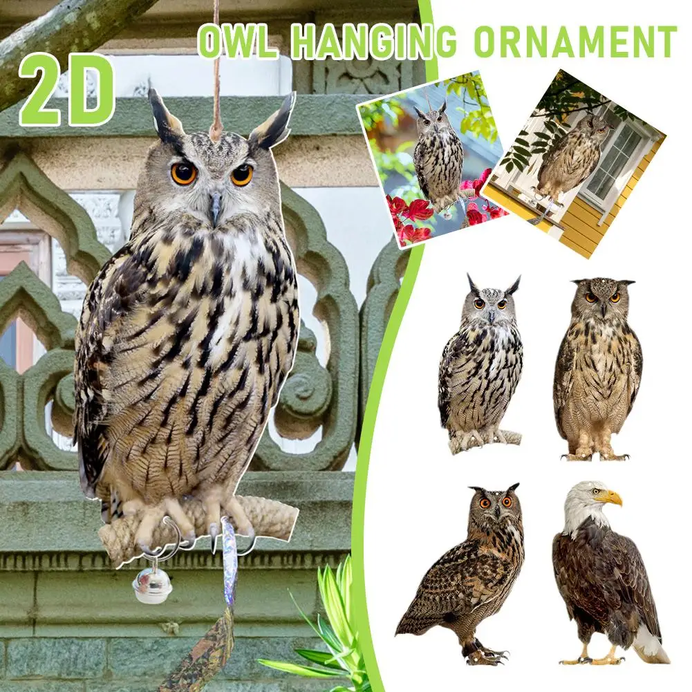 

Scarecrow Owl Bird ScarerHead Sound Realistic Fake Control Decor 3D Owl Garden Protection Repellent Scarecrow Not K4E2
