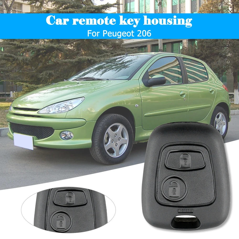 2 Button Replacement Remote Control Blank Car Key Shell Key Box for Peugeot 206 Blade Car Alarm Key Box Car Accessories