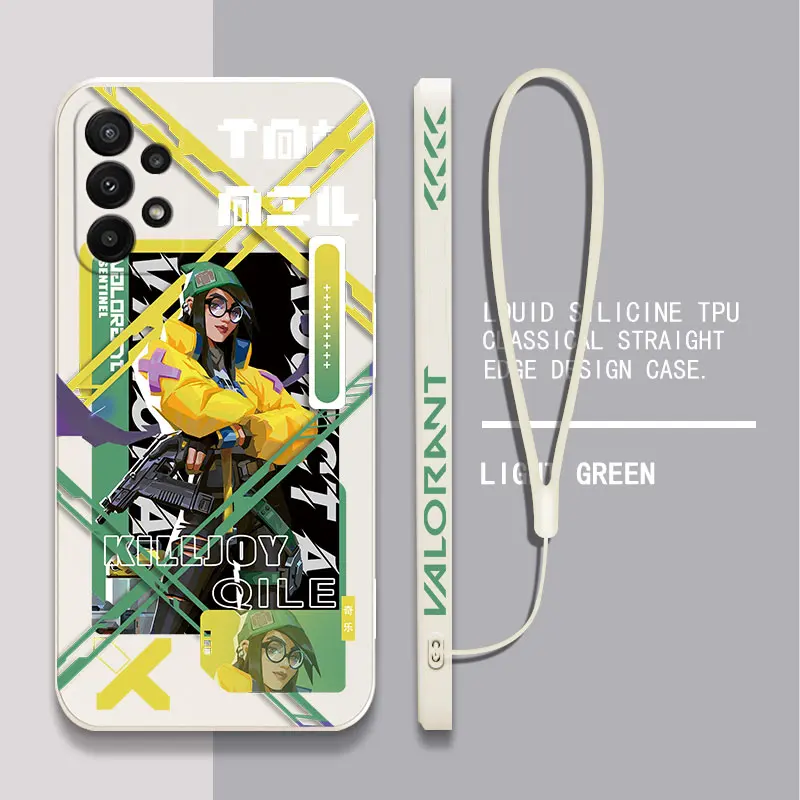 Funda para teléfono con diseño de personajes del juego Valorants para Samsung Galaxy S24 S23 S22 S21 S20 S10 S9 Note 20 10 Ultra Plus Pro FE 4G 5G