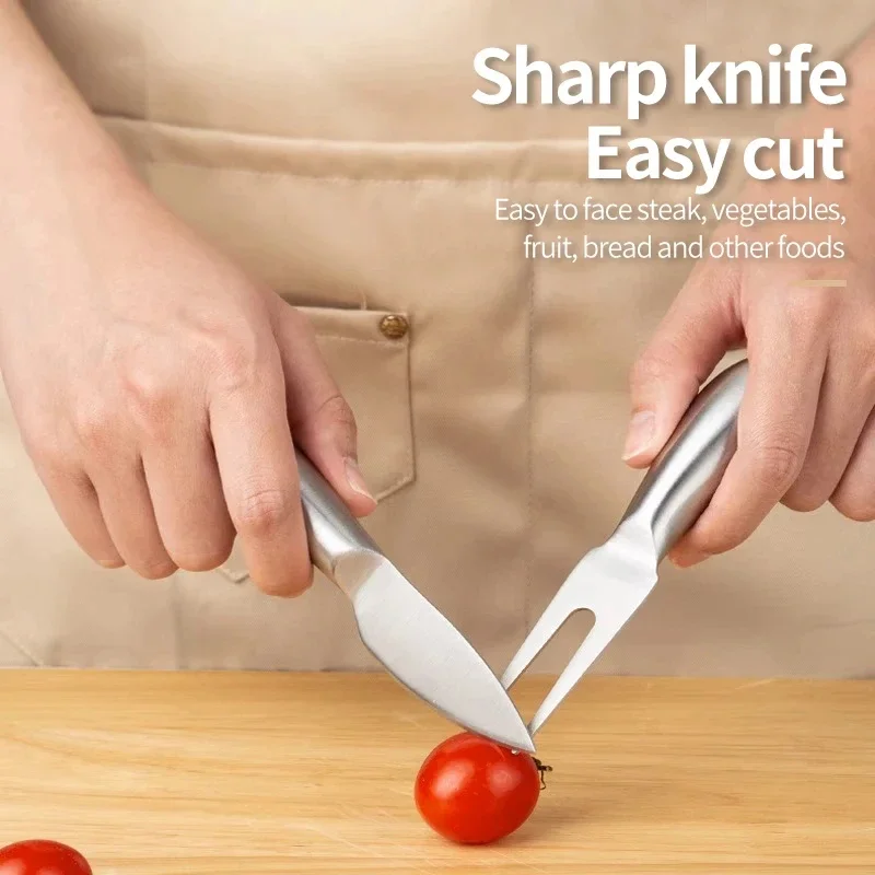 Stainless steel cheese Knife 6-piece set cheese tool pizza cutter Butter spatula fruit fork Pastry baking kitchen utensils
