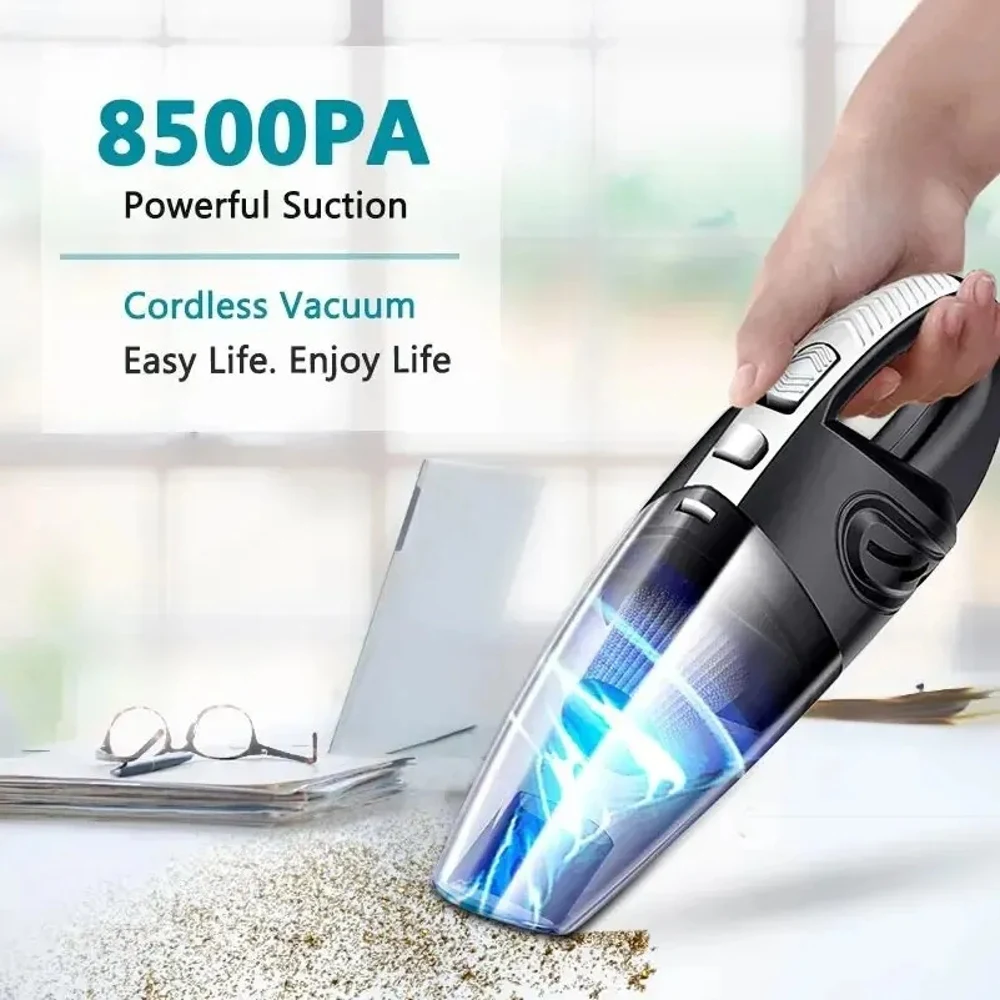 Cordless Handheld Vacuum Cleaner Powerful Cyclonic Suction Rechargeable Quick Charge Portable Vacuum For Pet Hair Home Car Inter 2