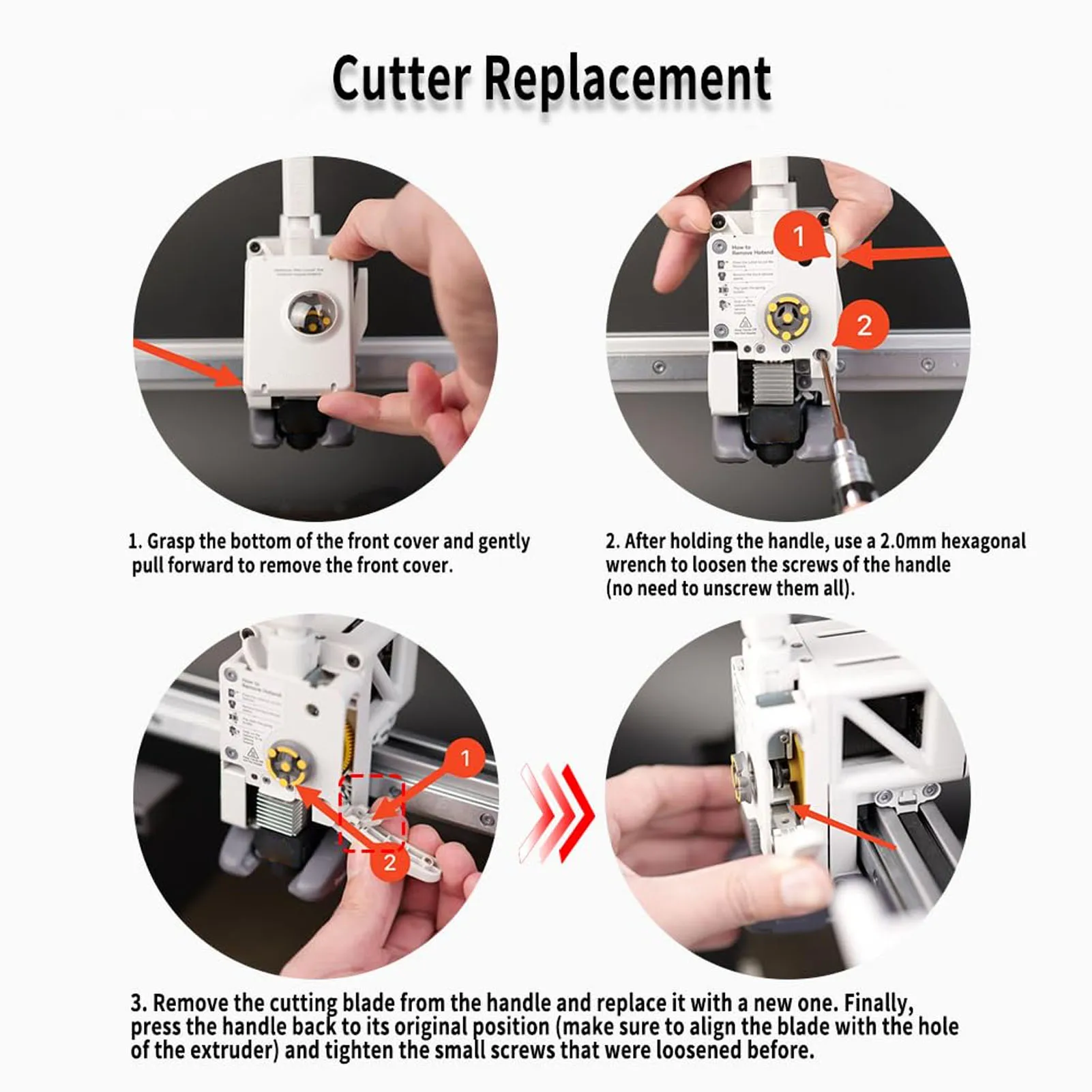 Filament Cutter Replacement for Bambu  X1 P1S P1P A1 3D Printers Tool Head Cutter Scraper Filament Cutter Replacement